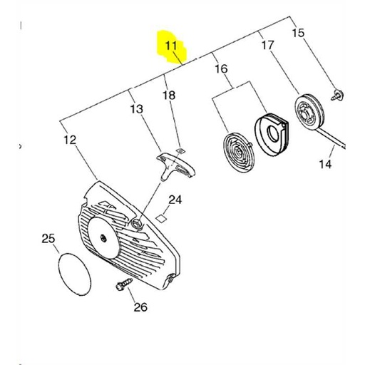 [52130-00110] LANCEUR COMPLET SHINDAIWA 269T, 52130-00110, 5213000110