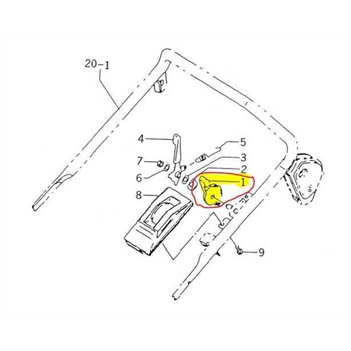 [2500-510-011-10] Levier de commande de gaz ISEKI SW, 250051001110, 2500-510-011-00