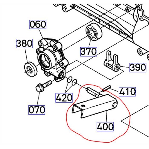 [K1253-14790] Levier commande de prise de force KUBOTA GR2100, K125314790, K1253-1479-0