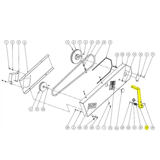 [MPA 01 041 140] Levier de deblocage ELIET Minor/Major 4s MPA01041140, MPA01041140