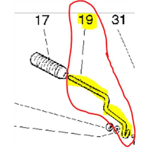 [CG25318111H1] Levier changement de vitesses au volant HONDA HF2213-HF2218, 253181111, CG25318111H0, 253181110