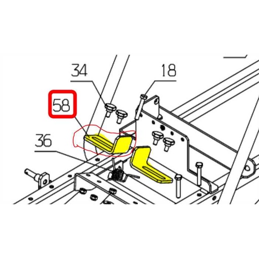 [ET38056] Loquet de verrouillage de siège ETESIA Bahia - a la pièce, 38056, ET38056