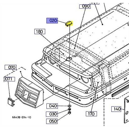 [31351-65180] mascotte kubota capot moteur b2150hst, 31351-6518-0, 3135165180