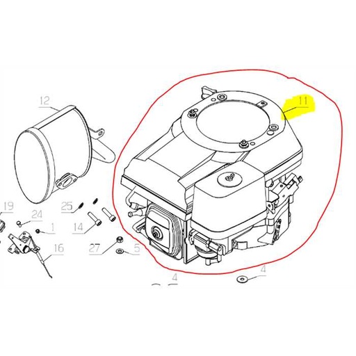 [ET28467] Moteur complet HONDA GXV390 ETESIA MHHE, 28467, ET28467