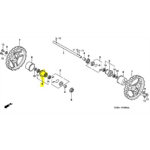 [42710-VA8-A00] Moyeu de roue UM536, 42710-VA8-A00