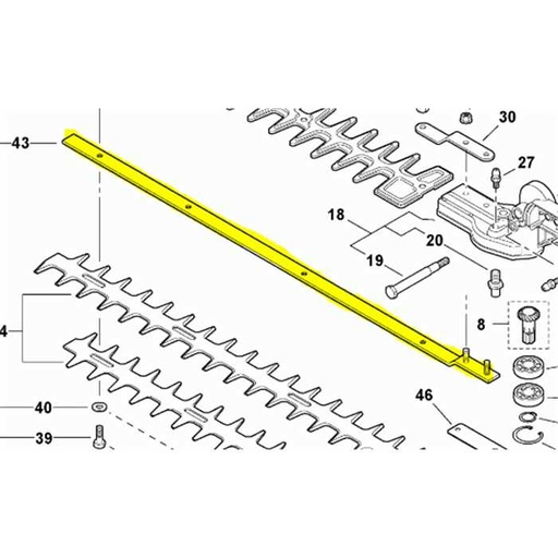 [X425-000780] Support lames Shindaiwa multi fonction 18501-50000, 18501-50000, X425000780