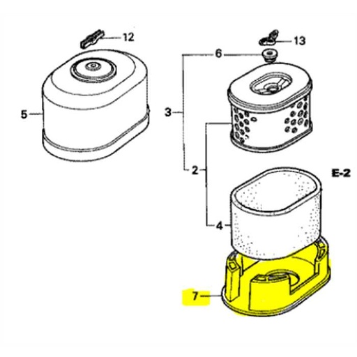 [17235-ZE3-000] Support inférieur de filtre a air HONDA e4500-ez4500, 17235ZE3000, 17235-ZE3-000