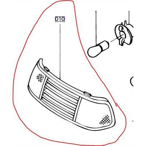 [K1211-54120] Optique de phare KUBOTA G18-G2160, K121154120, K1211-5412-0