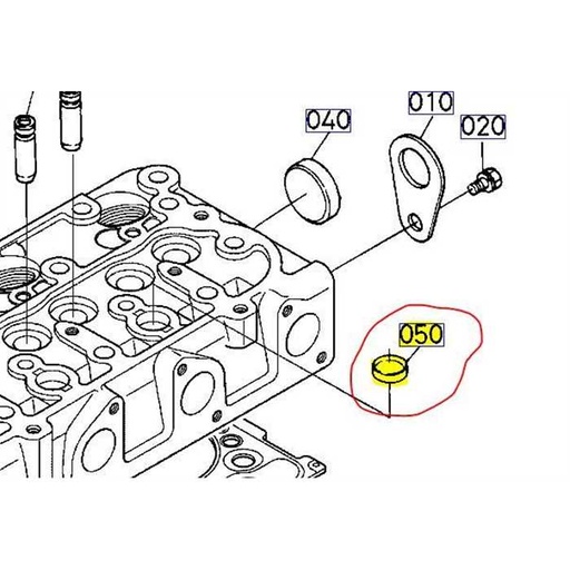 [15261-03370] Pastille de culasse KUBOTA G23, 15261-03370, 1526103370