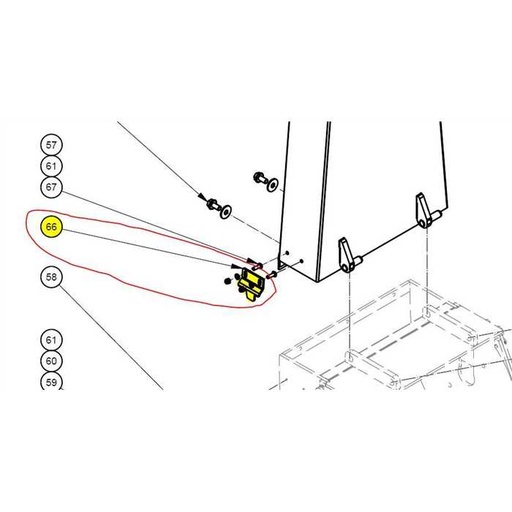 [MZSGTSM033055001] Patte de sécurité de goulotte GTM GTS1300 v5, 033055001, MZSGTSM033055001