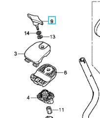 [90110-VL6-P31] papillon de fixation guidon débroussailleuse honda umk435ue, 90110-VL6-P31