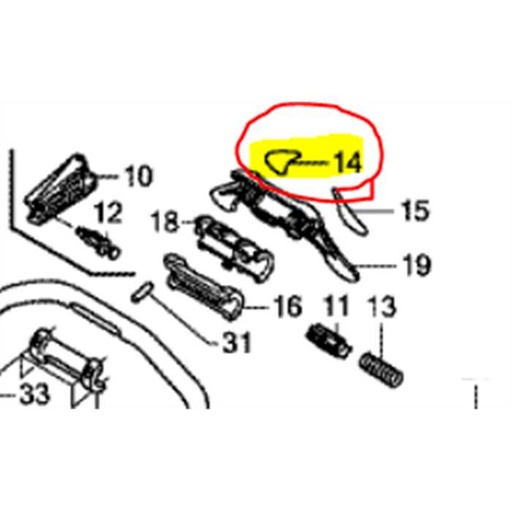 [54421-VL0-L00] Caoutchouc collant droit poignée smartdrive HONDA série vk-vy, 54421VL0L00, 54421-VL0-L00