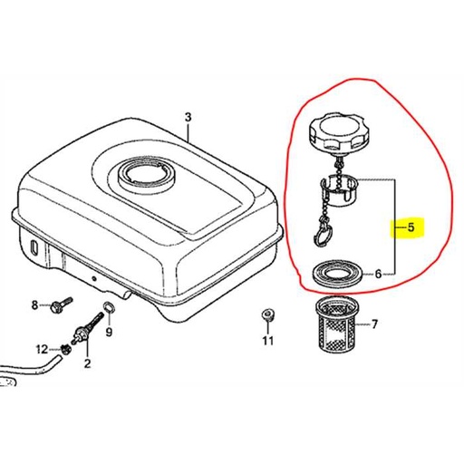 [17620-Z4H-801] Bouchon essence complet HONDA GX120ut*-GX160UT, 17620-Z4H-800, 17620-Z4H-900, 17620Z4H801, 17620Z4H800