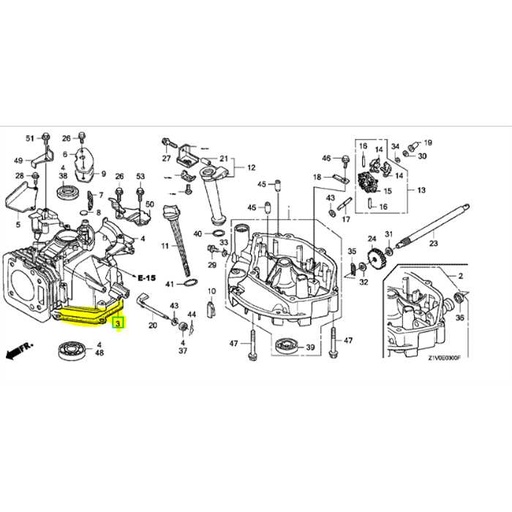 [11381-Z1V-701] Joint de carter inférieur HONDA UM536, 11381-Z1V-701