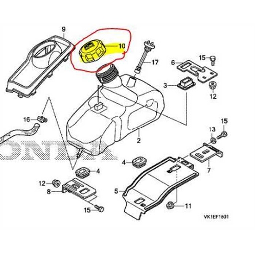 [17620-VK1-G11] Bouchon de réservoir Honda, 17620VK1G11, 17620-VK1-G11