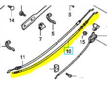 [54510-VH3-N11] CABLE TRACTION HONDA IZY41 IZY46SD, 54510-VH3-N11