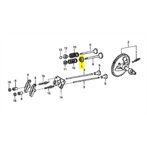 [12209-ZH8-003] JOINT ETANCHEITE TIGE DE SOUPAPE GONDA GX120-F560, 12209-ZH8-003