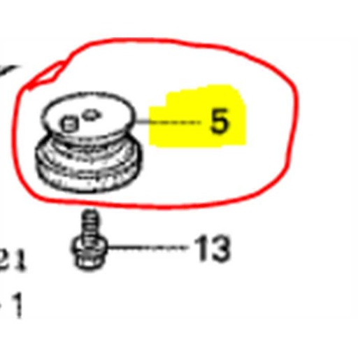 [68325-Z07-003] SILENT-BLOC DE FOND HONDA EU2000I, 68325-Z07-003