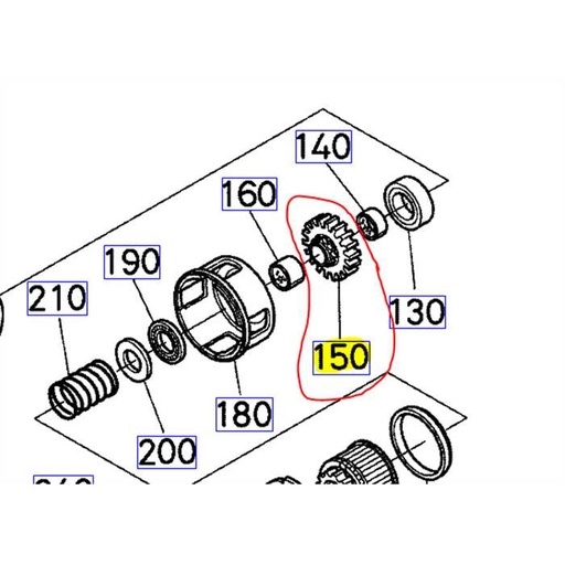 [K1253-14230] Pignon engrenage de transmission KUBOTA GR1600-GR2100, K125314230, K1253-1423-0