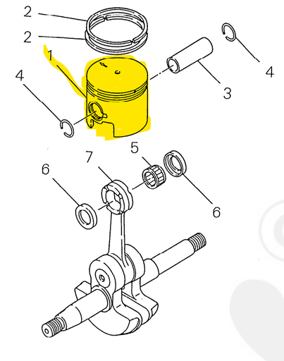 [A100-000800] PISTON 360/377, A100000800, 2215641110, 22156-41110