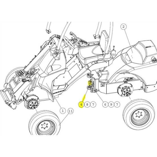 [A47043] PIVOT CENTRAL AVANT 520 2004 F40-63, A47043