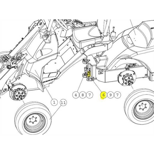 [A47655] PIVOT VERIN CENTRAL AVANT 528 2004 F30-60, A47655