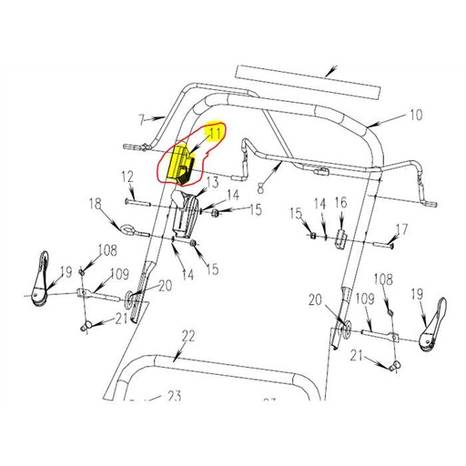 [MZ5602203003] Plastique support de poignée GTM, 2203003, MZ5602203003