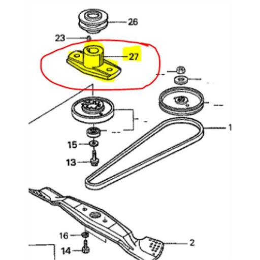 [72611-VG8-950] Porte lame honda HRB-x-476 sd, 72611VG8950, 72611-VG8-950