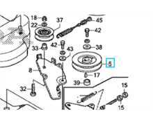 [80385-VK1-003] Poulie de commande de lame HF2417, 80385-VK1-003, CG25601550H0, 25601550/0, 125601550/0, 256015500