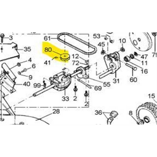 [CP050241] Poulie de boite de vitesse Marina AK51, CP050241