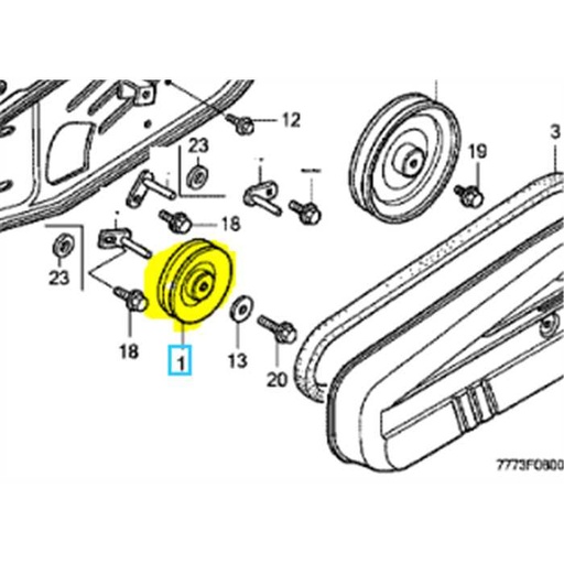 [22411-733-751] Poulie moteur conique 80mm HONDA fr750, 22411-733-751