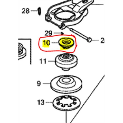 [75161-VE2-801] Poulie rotostop cone HONDA HRB535 - HRM536, 75161VE2801, 75161-VE2-800