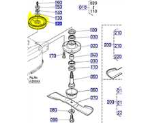 [K5221-71140] Poulie palier de lame KUBOTA G21-GR, K522171140, K5221-7114-0