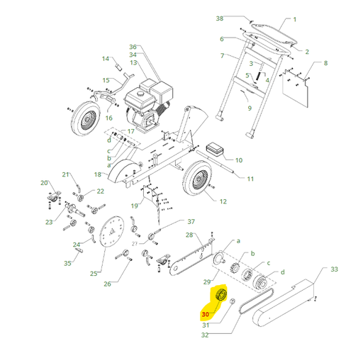 [CA900016] Poulie double CARAVAGGI sg-pp-15, CA900016