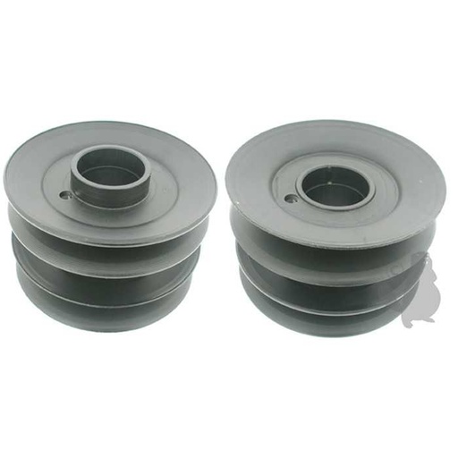 [756-0638] Poulie double adaptable à alésage: lisse pour MTD séries 600 à 699 Hydrostatic - H: 82 55mm diam :, 6206243, 620-6243