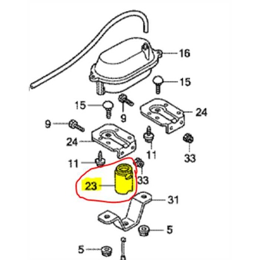 [80383-VK1-003] Protection boitier dépression HONDA HF2315 - HF2417, 80383VK1003, 80383-VK1-003