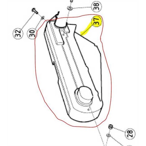 [AC-PTG091300] Carter plastique de protection de courroie ACTIVE AC842HD, PTG091300, ACPTG091300, 0PTG091300