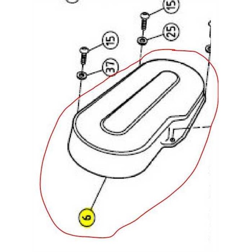 [AC-PTG091400] Plastique de protection de courroie partie fleaux ACTIVE AC842HD, PTG091400, ACPTG091400, 0PTG091400