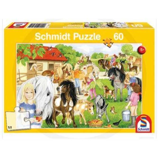 [60056205] Puzzle 60 pièces On s'amuse au poneys club dès 5 ans, 60056205