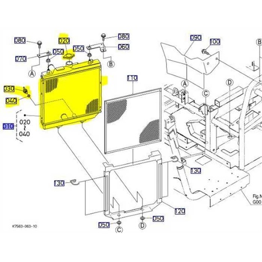 [K7561-85210] Radiateur kubota rtv900, K756185210