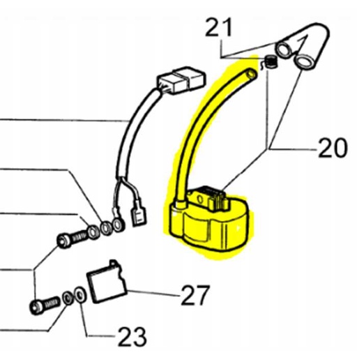 [4098017] Bobine d allumage EFCO stark 25, 4098017, 4138722R, 25010009