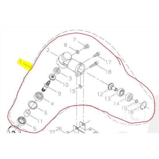 [63901-63022] Renvoi angle Shindaiwa tx24, 6390163022, P021-048040