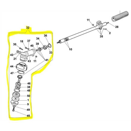 [4160012AR] Renvoi d'angle complet EFCO 8260D, 4160012AR