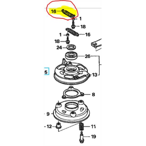 [75182-VA3-J00] Ressort de rappel embrayage de rotostop HONDA HRH, 75182VA3J00, 75182-VA3-J00