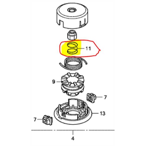 [72564-VL6-P31] Ressort de tête nylon HONDA UMK425, 72564VL6P31, 72564-VL6-P31