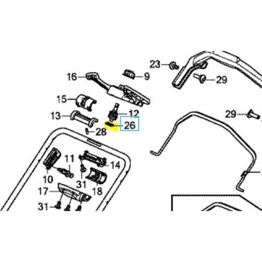 [54413-VH7-T30] Ressort engrenage embrayage Honda HRX476-537, 54413VH7T30, 54413-VH7-T30