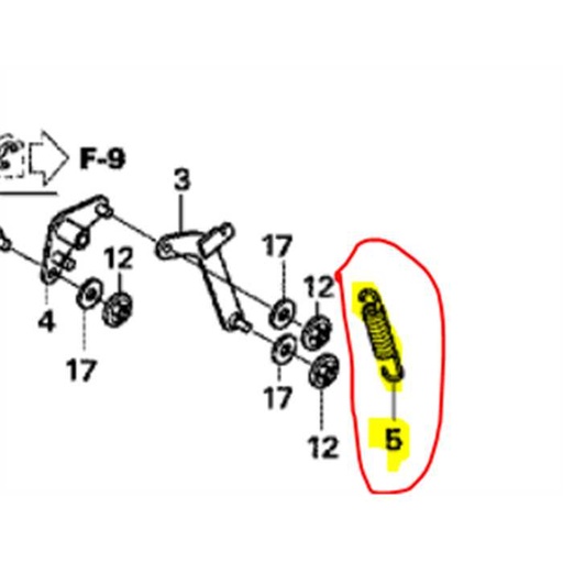 [42992-VK8-A50] Ressort hauteur de coupe HONDA HRX476, 42992VK8A50, 42992-VK8-A50