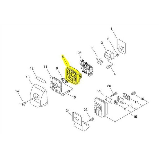 [P021-015300] Boitier de filtre à  air Shindaiwa F225s, P021015300, P021-015300