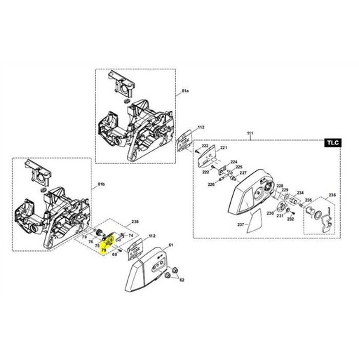 [181.213.270] Revetement d'engrenage Dolmar PS35, 181213270, 181.213.270