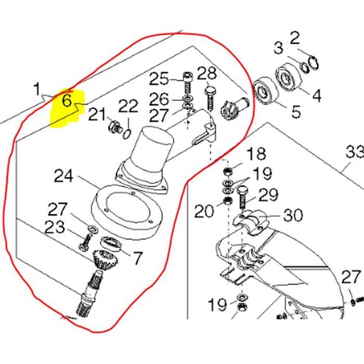 [AL4253640] Renvoi angle HONDA UMT28-32-41-51 d, 4253640, AL4253640